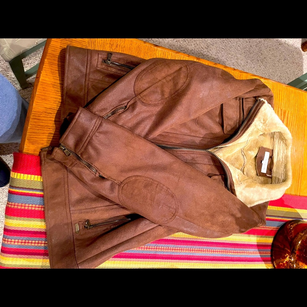 Calvin Klein large imitation suede jacket